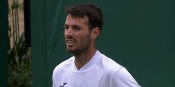 Juan Ignacio Londero quedó eliminado en primera ronda de Wimbledon. (@ESPNTenis)