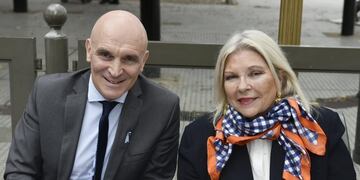 Elisa Carrió y José Luis Espert sumaron una foto a la interna de Juntos por el Cambio. Foto: Prensa Coalición Cívica.
