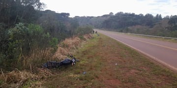 El acusado fue capturado tras despistar con su moto.