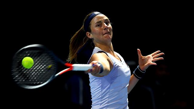 La rosarina consiguió la segunda victoria de su carrera ante una jugadora top 10. (AFP)
