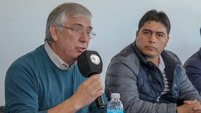 Julio Gutiérrez (CGT) y Claudio Vidal (Petroleros Privados).