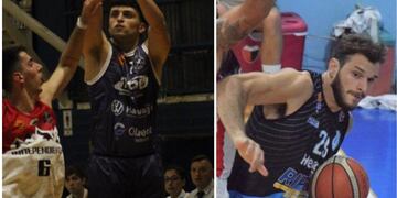 Iván Gómez Lepez y Juan Ignacio Bellozas se destacan en la Liga Federal de básquet.