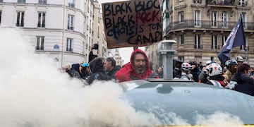 Protestas en París ante reforma de Macron.