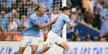 Erling Haaland se sorprendió con la velocidad de Julián Álvarez en FIFA 23 (MCFC).