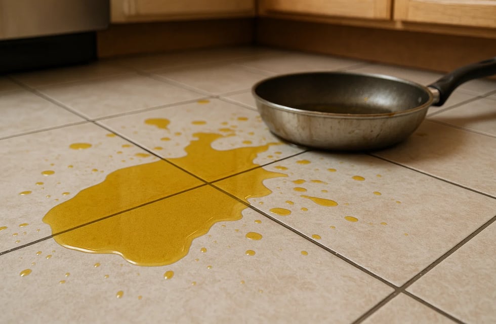 Ni trapo ni papel de cocina: el truco casero para limpiar el aceite del piso y que quede impecable