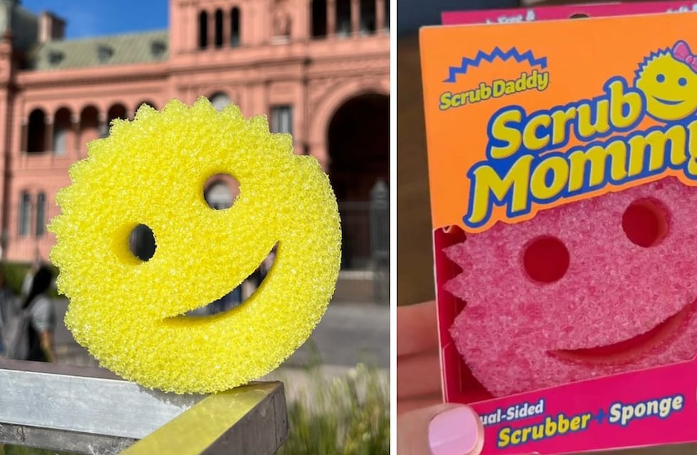 La esponja viral de carita feliz ya se vende en un supermercado de Argentina: cuánto cuestan