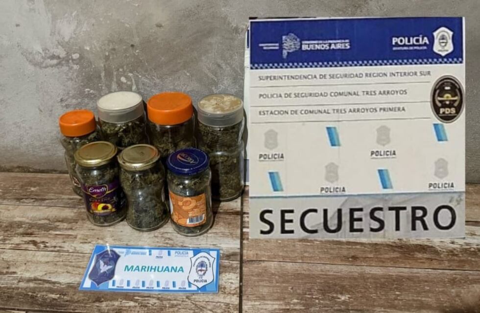Tres Arroyos: en tres allanamientos por robo secuestran marihuana y elementos de valor para la causa