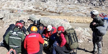 El operativo de rescate en el Cerro Champaquí (Ministerio de Seguridad).
