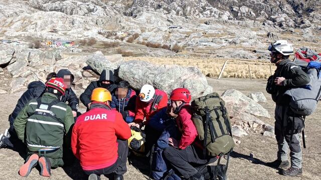 El operativo de rescate en el Cerro Champaquí (Ministerio de Seguridad).