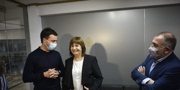 "Acá está la verdadera oposición", remarcó Patricia Bullrich en su encuentro con Rodrigo De Loredo y Luis Juez (Facundo Luque).
