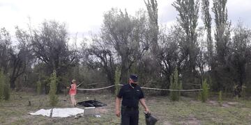 El sitio donde fue encontrado muerto Víctor Zalazar, principal sospechoso por la desaparición del carpintero de Maipú.
