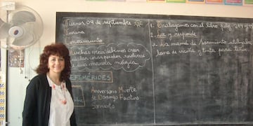 La docente maipucina continua viendo crecer a sus alumnos ahora como jubilada.