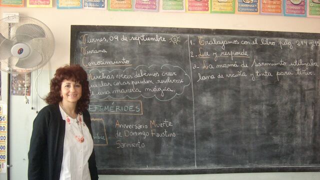 La docente maipucina continua viendo crecer a sus alumnos ahora como jubilada.