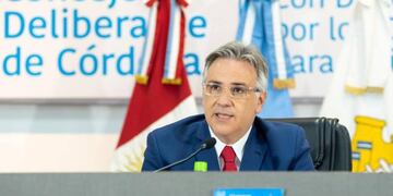 LLaryora se mostró firme en la puja con el Suoem. (Prensa Municipalidad de Córdoba)