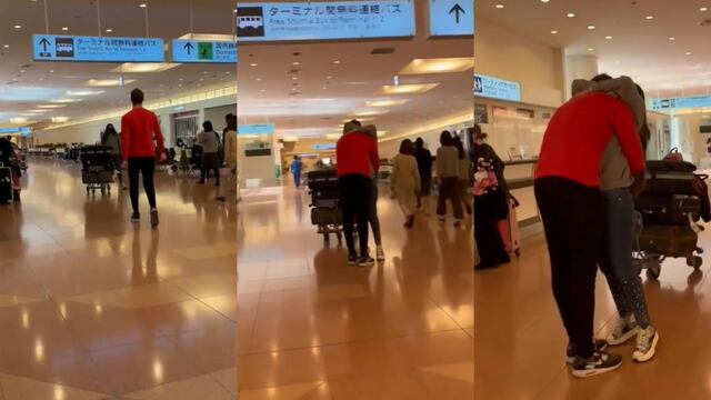 El emotivo reencuentro fue compartido por la joven esposa en su cuenta de Instagram.