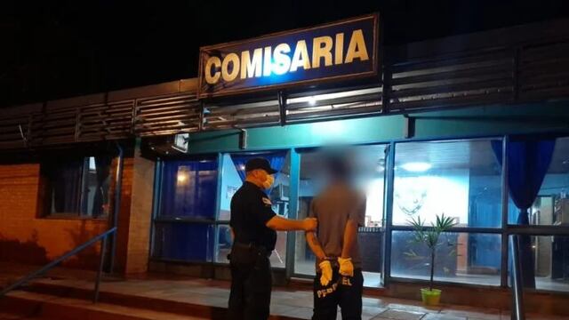Joven terminó detenido en Aristóbulo del Valle.
