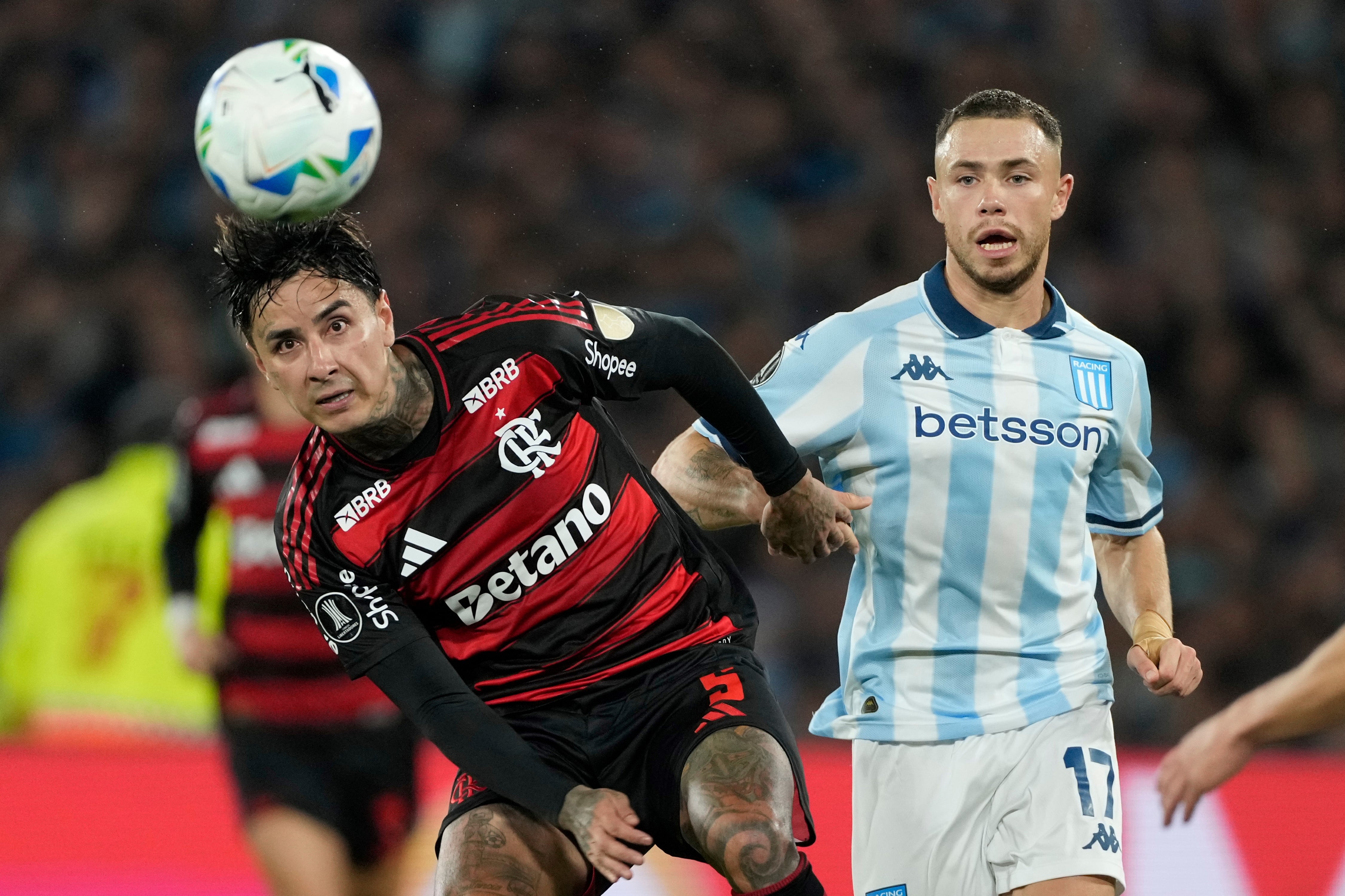 Racing enfrentó a Flamengo por la Copa Libertadores. (AP)