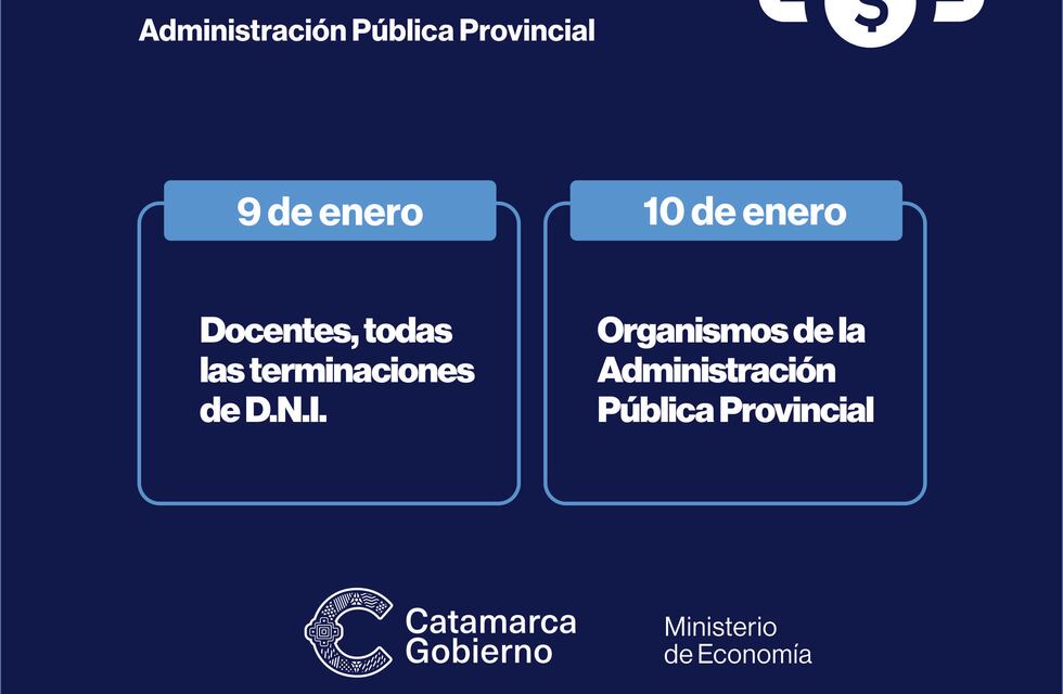 Cronograma de pagos a estatales