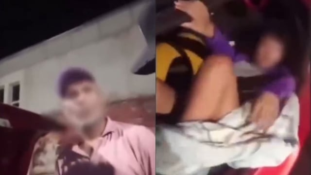 Llevaba a su novia escondida en el baúl y no lo sabía