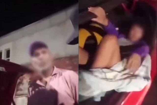 Llevaba a su novia escondida en el baúl y no lo sabía