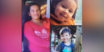 Mujer e hijos encontrados en Cerro Corá