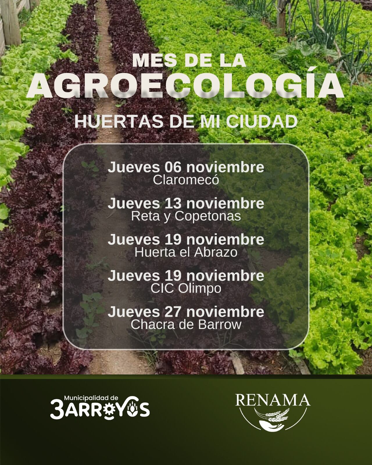 Tres Arroyos se suma con actividades al Mes de la Agroecología
