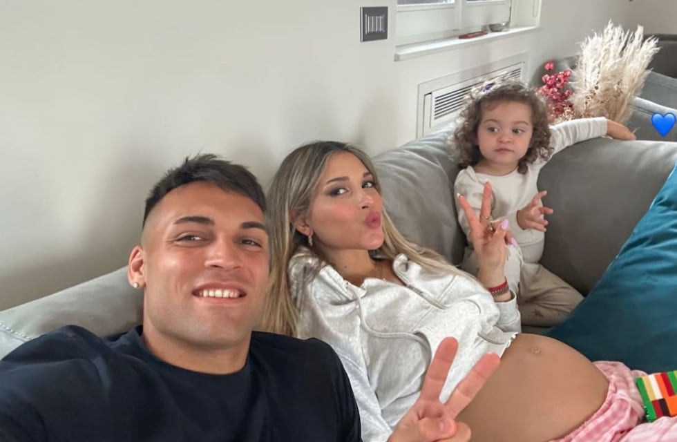 La tierna foto de Agustina Gandolfo y Lautaro Martínez “mimando” a Theo
