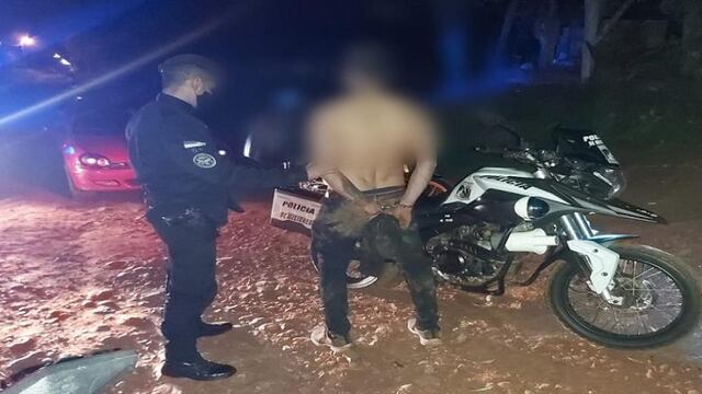 Terminó detenido cuando intentaba incendiar una vivienda vecina.