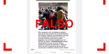 La imagen de personas cruzando la frontera de Bolivia con la Argentina no tiene que ver con las elecciones PASO 2023, circula desde 2021