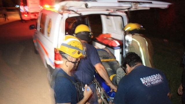 Las Higueras. Bomberos trabajó en la zona.