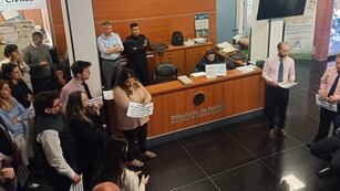 Masiva protesta de trabajadores y funcionarios judiciales en Rafaela