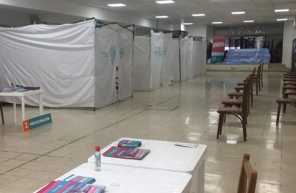 El nuevo vacunatorio ya funciona en el salón de Luz y Fuerza