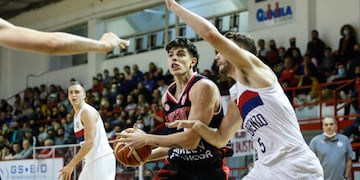 Federico Elías, el basquetbolista involucrado en el accidente. (Leandro Gómez / Prensa Instituto)