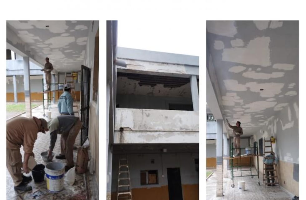 Obras Públicas puso en marcha la recuperación del patio del Hogar Belgrano