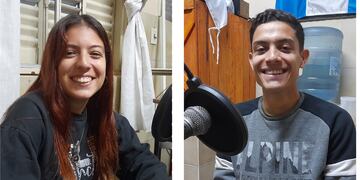 Aylén y Brayan, integrantes de la Pastoral de Juventudes Punta Alta