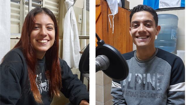 Aylén y Brayan, integrantes de la Pastoral de Juventudes Punta Alta