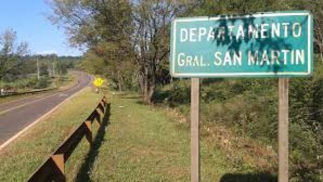 Ingreso al departamento San Martin