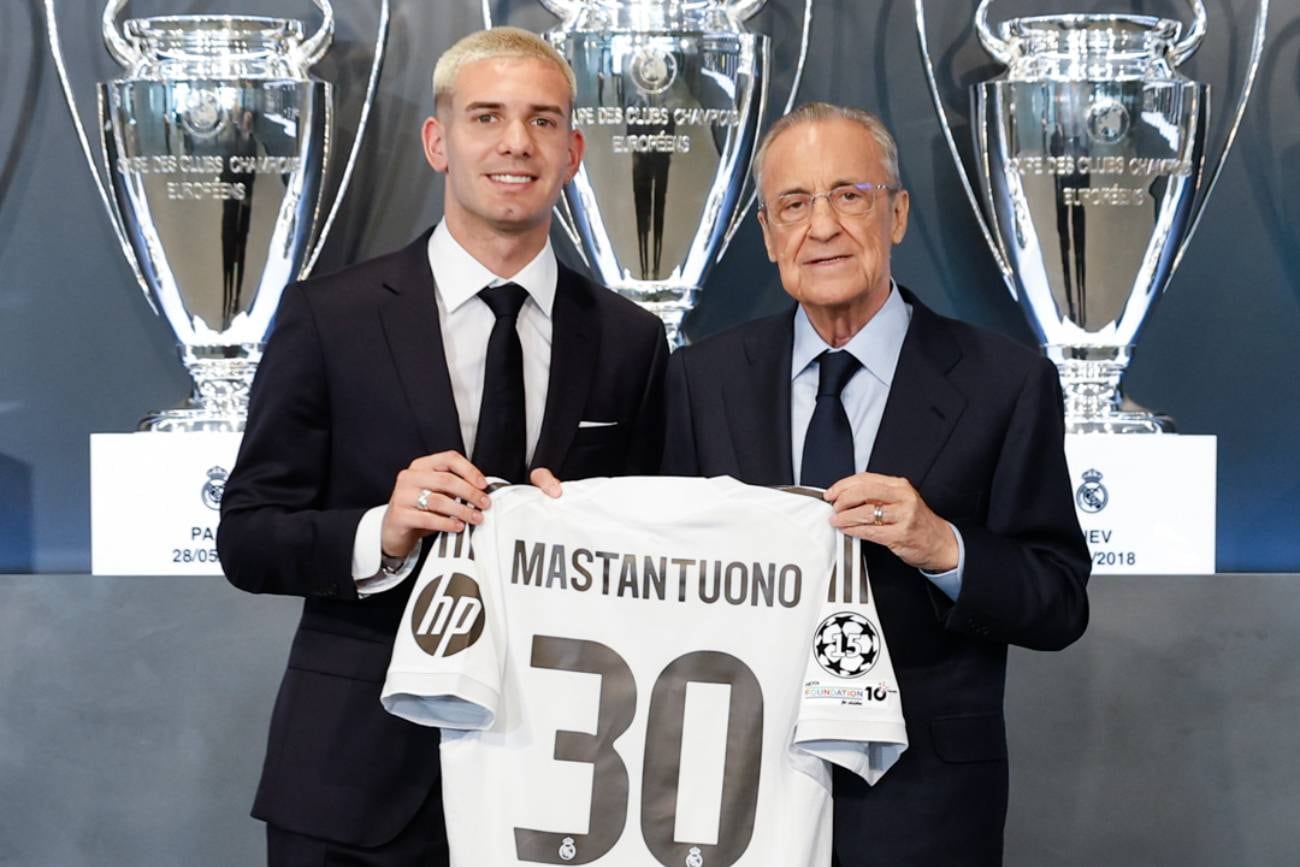 Franco Mastantuono pasó de River al Real Madrid.