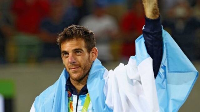 Del Potro y su medalla plateada en Río 2016.