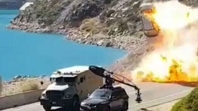 Escena de acción de la película de Adrián Suar que se filma en Mendoza.