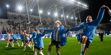 Las jugadoras de la selección de Argentina se preparan para su debút en la Copa del Mundo (AP Foto/Natacha Pisarenko)