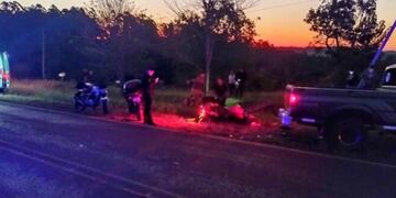 Motociclista herido tras un choque en Dos de Mayo.