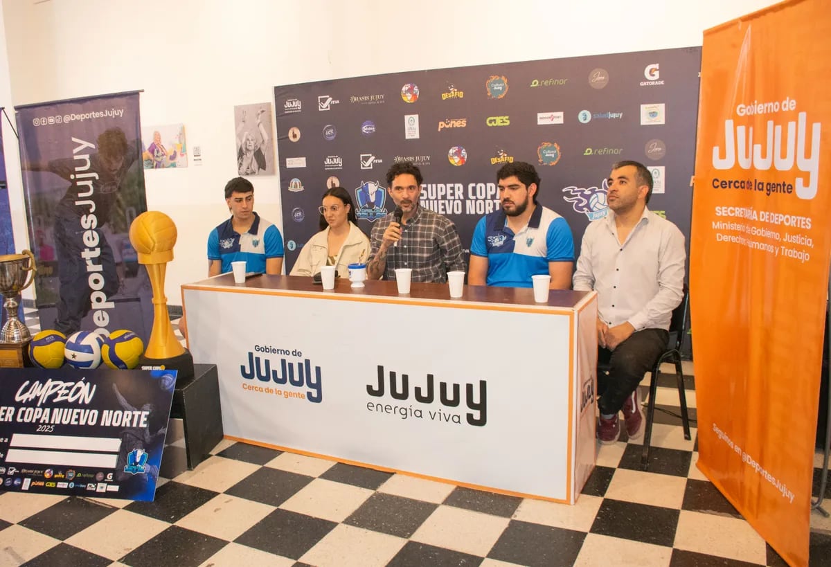 La Fundación Jujuy Vóley y la Secretaría de Deportes de la Provincia anunciaron la Supercopa de Vóley "Nuevo Norte", que se juega en esta capital entre este viernes y el domingo próximo.