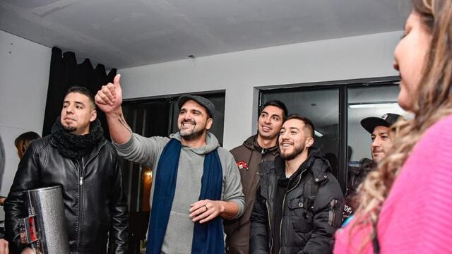 El intendente de Ushuaia junto a artistas locales