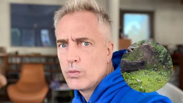 Marley mostró los destrozos que hizo el temporal en su casa.