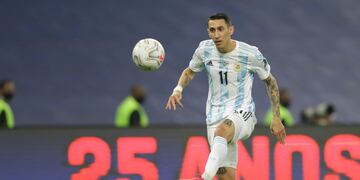 Di María puso el 1-0 de Argentina ante Brasil.