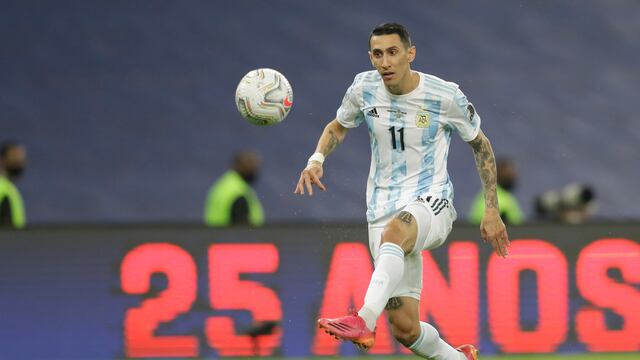 Di María puso el 1-0 de Argentina ante Brasil.