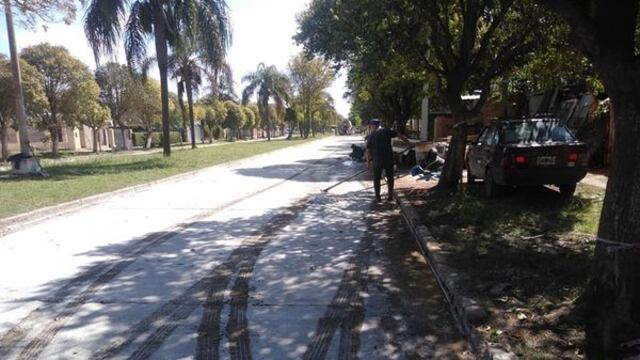 Repudio de la Comuna de Zavalla a quienes dañaron el trabajo de hormigonado (Facebook Comuna de Zavalla)