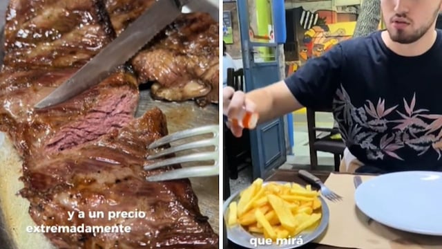 Fue a una parrilla en Almagro, pidió entraña con papas fritas y el total es una locura.
