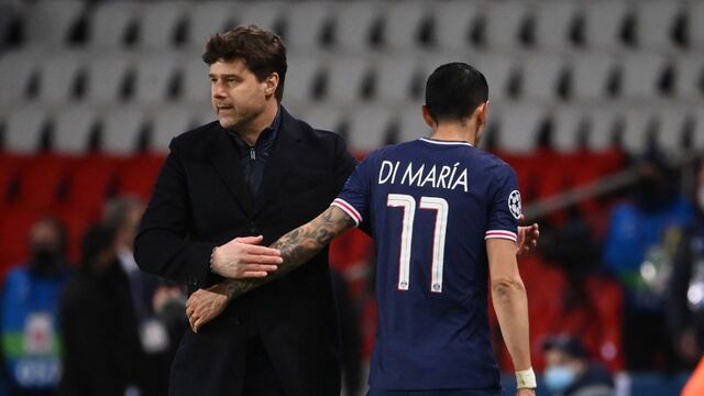 Mauricio Pochettino y Ángel Di María.
